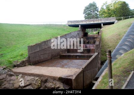 Turbina a vite a Cragside, Rothbury, Northumberland, Inghilterra, Regno Unito, Regno Unito Foto Stock