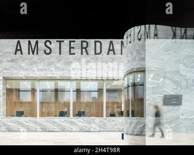 Vista interna. Tribunale di Amsterdam, Amsterdam, Paesi Bassi. Architetto: KAAN, 2021. Foto Stock