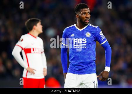 Leicester, Regno Unito. 4 novembre 2021; King Power Stadium, Leicester, Leicestershire, Inghilterra; Europa League Football, Leicester City versus Spartak Moscow; Kelechi Iheanacho of Leicester City Credit: Action Plus Sports Images/Alamy Live News Foto Stock