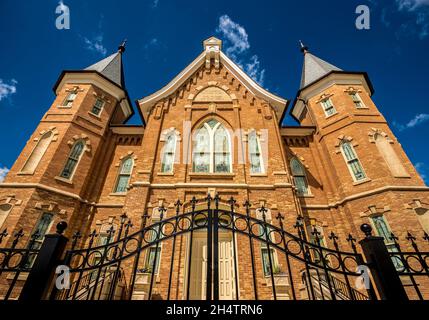 Tempio LDS del centro di Provo - Utah Foto Stock