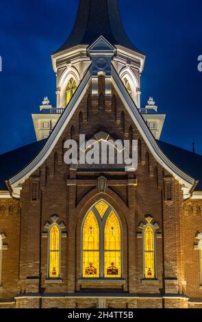 Tempio LDS del centro di Provo - Utah Foto Stock