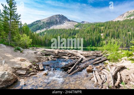Bellissimo lago perduto nella Gunnison National Forest del Colorado Foto Stock