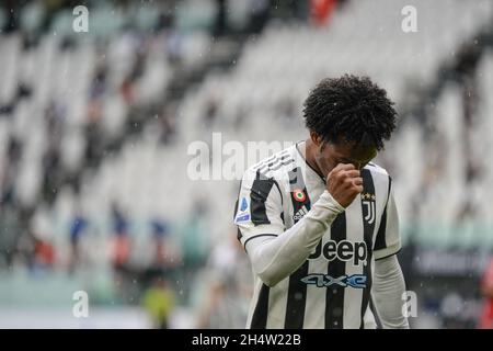 Juan Cuadrado della Juventus FC delusione durante la serie A match tra Juventus FC e Sampdoria allo Stadio Allianz di Torino, il 26 settembre 20 Foto Stock