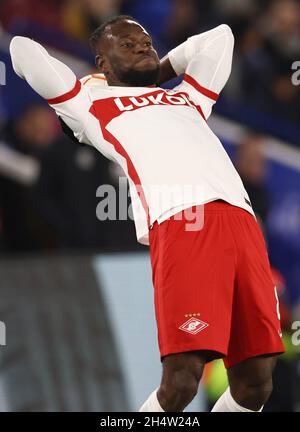 Leicester, Inghilterra, 4 novembre 2021. Victor Moses di Spartak Mosca durante la partita della UEFA Europa League al King Power Stadium di Leicester. Il credito dovrebbe essere: Darren Staples / Sportimage Foto Stock