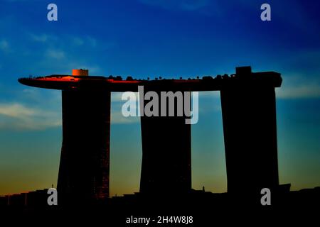 L'edificio iconico, MBS Foto Stock