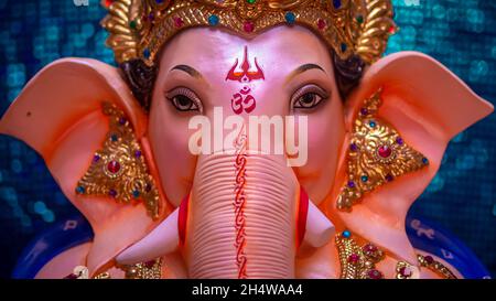 Primo piano della Statua del Signore Ganesha Foto Stock