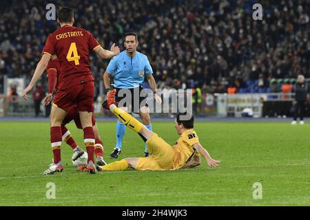 Roma, Italia. 4 novembre 2021. Sondre Brunstad FET di FK Bodo/Glimt in azione durante la partita del gruppo C della UEFA Europa Conference League tra A.S. Roma FK Bodo/Glimt allo Stadio Olimpico il 4 novembre 2021 a Roma, Italia. Credit: Independent Photo Agency/Alamy Live News Foto Stock