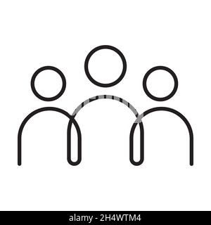 People CONNECT Icon vettoriale concetto di risorse umane per grafica, logo, sito web, social media, app mobile, Illustrazione dell'interfaccia utente Foto Stock