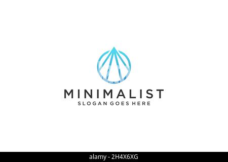 Lettera iniziale o Logo. Utilizzabile per logo aziendali, tecnologici e di branding. Elemento modello di disegno con logo a vettore piatto. Illustrazione Vettoriale