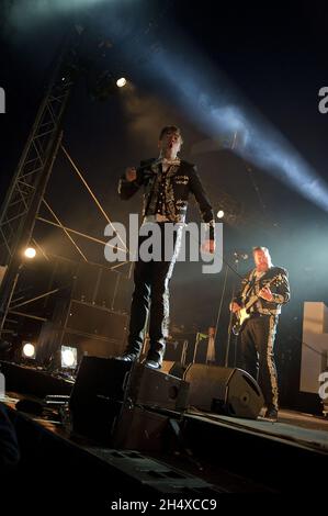 Gli alveari in concerto durante Download Festival a Donnington Park, Leicestershire. Foto Stock