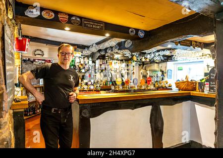 Ian Foley, il pub George, St Briavels Foto Stock