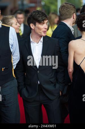 Cillian Murphy partecipa alla prima proiezione mondiale del primo episodio della nuova serie Peaky Blinders al Cineworld Broad Street di Birmingham domenica 21 settembre Foto Stock