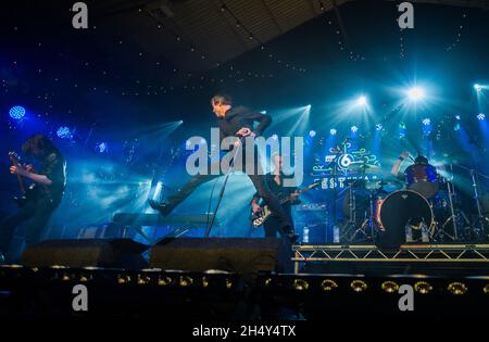 Brett Anderson di Suede ha suonato dal vivo sul palco il 2° giorno del 6 Music Festival al Motion il 13 2016 febbraio a Bristol, Regno Unito Foto Stock