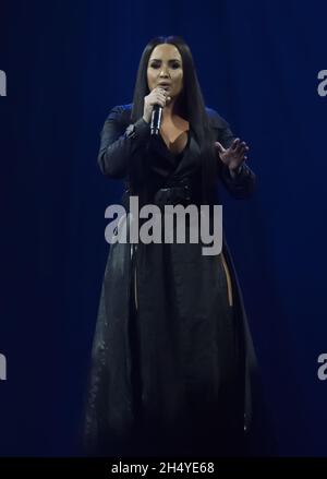 Demi Lovato suona dal vivo all'Arena Birmingham il 29 giugno 2018 a Birmingham, Inghilterra. Data immagine: Giovedì 29 giugno, 2018. Photo credit: Katja Ogrin/ EMPICS Entertainment. Foto Stock