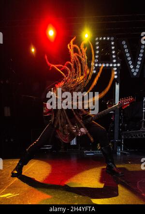 Tim Ohrstrom di Avatar suona sul palco alla O2 Academy il 24 settembre 2018 a Birmingham, Inghilterra. Data foto: Lunedì 24 settembre, 2018. Photo credit: Katja Ogrin/ EMPICS Entertainment. Foto Stock