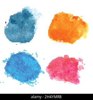 Disegno a mano del watercolor dello splash disegno Illustrazione Vettoriale
