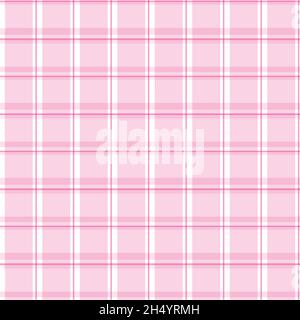 Motivo senza cuciture in plaid rosa. Illustrazione Vettoriale