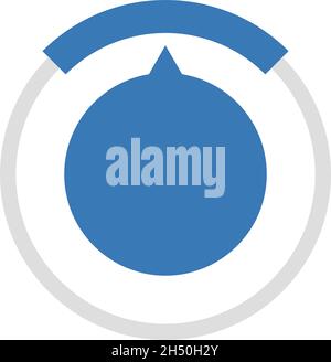 Indicatore, misuratore, icona a quadrante con numero diverso di sezioni, parti, divisioni. Manopola, misuratore, indicatore e icona del livello, simbolo - illustrazione del vettore di scorta Illustrazione Vettoriale