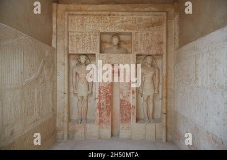 La Tomba del Vecchio Regno di Neferseshemre a Saqqara, Egitto Foto Stock