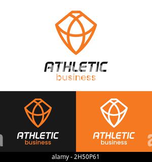 Lettera iniziale A per modello di disegno del logo Athletic. Adatto per Athletic Sport Fashion Adventure Gear Brand Apparel Business Company Jewellery etc. Illustrazione Vettoriale