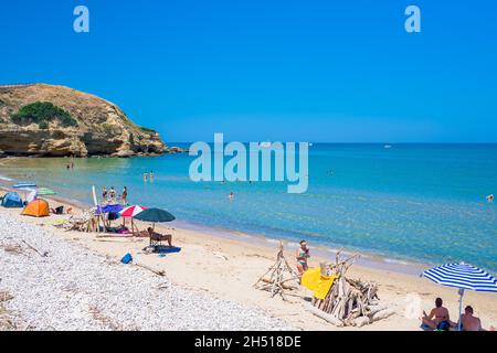 Spiaggia di Punta Aderci e Punta penna a vasto, Abruzzo Foto Stock