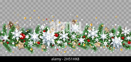 Composizione con decorazioni natalizie. Illustrazione Vettoriale