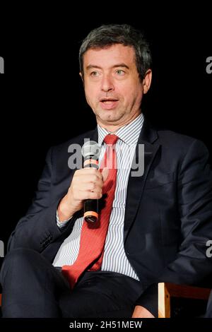 Il Ministro del lavoro Andrea Orlando nel governo Draghi nella quota del Partito democratico durante il convegno organizzato dal giornale Corriere della sera, Casa Corriere, a Palazzo reale Foto Stock