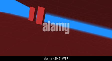 Architettura edificio illustrazione 3d, illustrazione 3D architettura edificio linee prospettiche, architettura urbana moderna astratta sfondo design, Foto Stock