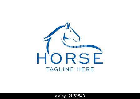 Horse elegante logo simbolo Vector, Simplicity Line Art Illustrazione Vettoriale