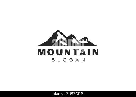 Montagna / viaggio / avventura Hipster logo design vettore ispirazione Illustrazione Vettoriale