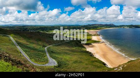 Ballynastocker Bay a Portsalon, Fanad, County Donegal, Irlanda sulla Wild Atlantic Way Foto Stock