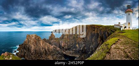 Faro di Arranmore nella Contea di West Donegal, Irlanda Foto Stock