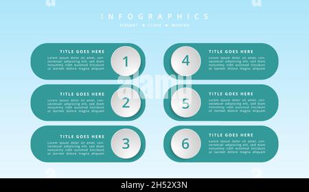 Infografica moderna. Presentazione aziendale STEP Illustrazione Vettoriale