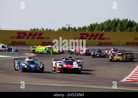 Bahrein. 6 novembre 2021. Inizio durante la 8 ore del Bahrain, 6° round del Campionato Mondiale di Endurance FIA 2021, FIA WEC, sul circuito Internazionale del Bahrain, dal 4 al 6 novembre 2021 a Sakhir, Bahrain - Foto Joao Filipe / DPPI Credit: DPPI Media/Alamy Live News Foto Stock