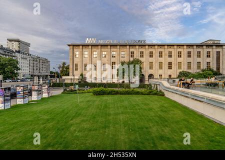 Costruzione del Museo Nazionale a Varsavia, capitale della Polonia Foto Stock