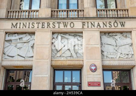 Sede del Ministero delle Finanze a Varsavia, parte del governo della Polonia Foto Stock