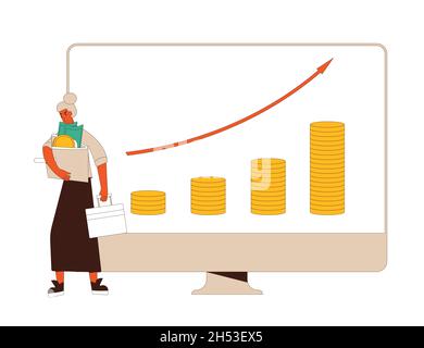 Inflazione. Riduzione del potere d'acquisto. Illustrazione vettoriale. Illustrazione Vettoriale