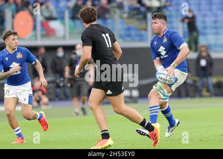 Roma, Italia. 6 novembre 2021. IItaly durante Italia vs New Zeland, gara di rugby Autumn Nations Cup a Roma, Italia, Novembre 06 2021 Credit: Independent Photo Agency/Alamy Live News Foto Stock