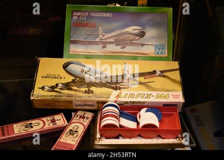 Un kit modello in scala anni '60 del Boeing 707 Air Force One Jet Airfix Corporation. Foto Stock