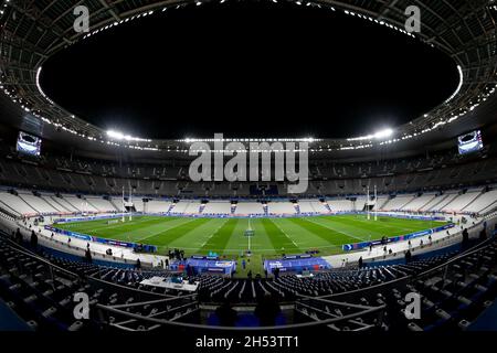 PARIGI, FRA. 6 NOVEMBRE UNA vista generale all'interno dello stadio è vista prima della amichevole partita internazionale tra Francia e Argentina allo Stade de France, Parigi sabato 6 novembre 2021. (Credit: Juan Gasparini | MI News) Credit: MI News & Sport /Alamy Live News Foto Stock