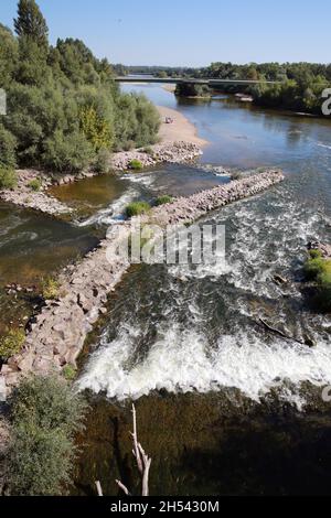 Le pont-Canal du Guétin, Cuffey, Apremont-sur-Allier, Francia Foto Stock