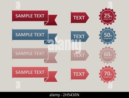 Pulsante Modern Design / può essere utilizzato per infografiche / banner numerati / linee di ritaglio orizzontali / grafico o vettore di layout di sito web Illustrazione Vettoriale