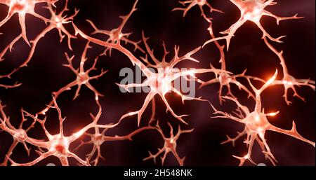 Neuroni, illustrazione Foto Stock