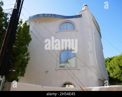 Beverly Hills, California, USA 10 settembre 2021 una visione generale dell'atmosfera o'Neill casa/casa dove il film senza fiato e Beverly Hills 90210 girato a 507 N. Rodeo Drive il 10 settembre 2021 a Beverly Hills, California, USA. Foto di Barry King/Alamy Stock Foto Foto Stock