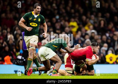 Ellis Jenkins del Galles durante l'autunno Nations Series 2021, gara di rugby Union tra Galles e Sud Africa il 6 novembre 2021 al Principality Stadium di Cardiff, Galles - Foto: Simon King/DPPI/LiveMedia Foto Stock