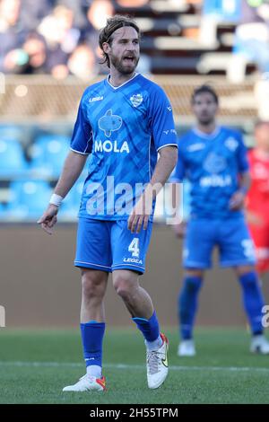 Como, Italia. 6 novembre 2021. Matteo Solini (Como 1907) durante Como 1907 vs AC Perugia, Campionato Italiano di Calcio BKT a Como, Italia, Novembre 06 2021 credito: Agenzia indipendente Foto/Alamy Live News Foto Stock