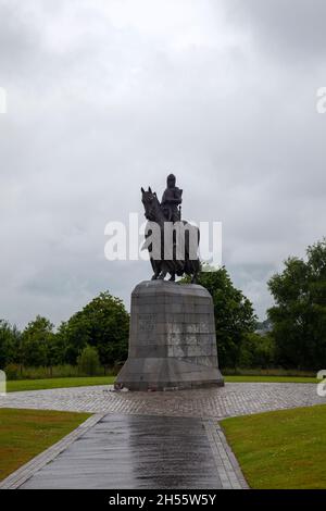 Battaglia di Brannockburn Monumento e Statua di Robert the Bruce in Scozia Foto Stock