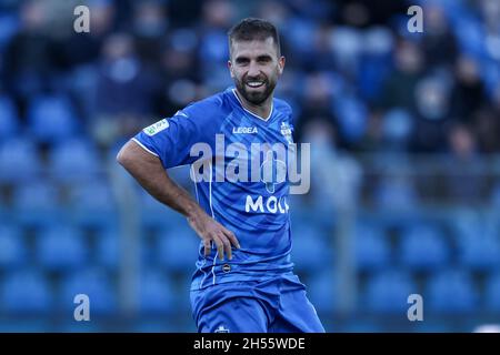 Como, Italia. 6 novembre 2021. Filippo Scaglia (Como 1907) durante Como 1907 vs AC Perugia, Campionato Italiano di Calcio BKT a Como, Italia, Novembre 06 2021 Credit: Agenzia indipendente di Foto/Alamy Live News Foto Stock