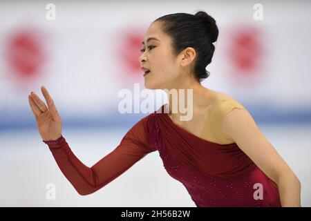 Satoko MIYAHARA, Giappone, durante il Ladies Free Skating, al Gran Premio d'Italia dell'ISU, a Palavela, il 6 novembre 2021 a Torino. (Foto di Raniero Corbelletti/AFLO) Foto Stock