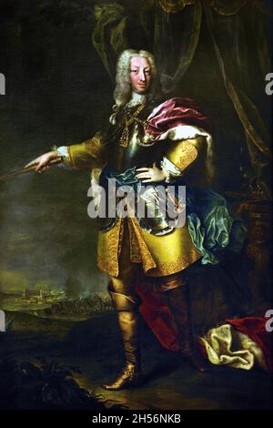 Carlo Emanuele III re di Sardegna - Carlo Emanuele III re di Sardegna di Giovanna Maria Battista Clementi 1690-1761 , Italia, Foto Stock